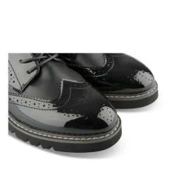 Veterschoenen ZWART