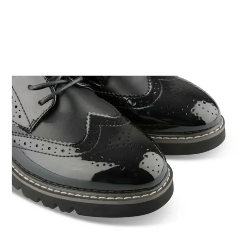 Veterschoenen ZWART